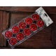Red Flower Tea Light Candles (set of 30)