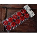 Red Flower Tea Light Candles (set of 30)
