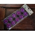 Purple Flower Tea Light Candles (set of 30)
