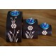 Half Moon Blooming Flower Mango Wood Nesting Candle Holder