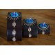 Half Moon Rising Sun Drops Mango Wood Nesting Candle Holder