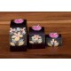 Half Moon Rising Pink Petal Mango Wood Nesting Candle Holder