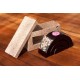 Half Moon Rising Pink Petal Mango Wood Nesting Candle Holder