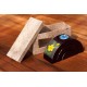 Half Moon Yellow Blossom Leaf Mango Wood Nesting Candle Holder