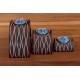Half Moon Lazy Lines Mango Wood Nesting Candle Holder