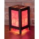 5x7 Pink Leafs Handmade Lamp