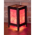 5x7 Pink Leafs Handmade Lamp
