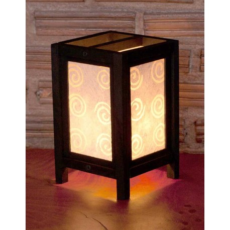 5x7 White Sky Loop Handmade Lamp