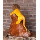 Teak Roaring Lion Sculpture