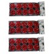 Red Flower Tea Light Candles (set of 30)