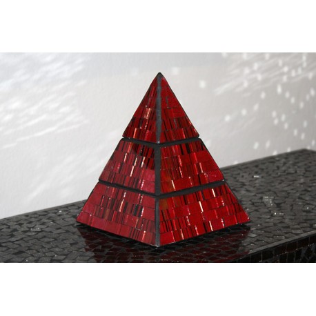 Fire Jewelry Pyramid Mosaic Glass Box