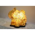 Citrine Elephant Mosaic Glass Lamp