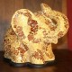 Citrine Elephant Mosaic Glass Lamp
