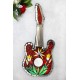 Flower Mosaic Glass 40cm Wall Guitar