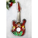 Flower Mosaic Glass 40cm Wall Guitar