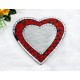 Red Mosaic Glass Heart Mirror