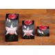 Half Moon Bloomed Silver Red Tipped Tulip Flower Mango Wood Nesting Candle Holder