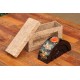 Half Moon Petaled Golden Way Mango Wood Nesting  Candle Holder