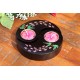 Yin & Yang Pink Paduak Mango Wood Candle Holder