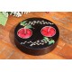 Yin & Yang White Paduak Mango Wood Candle Holder