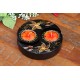 Yin & Yang Petaled Golden Way Flower Mango Wood Candle Holder