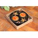 Yin & Yang Petaled Golden Way Flower Mango Wood Candle Holder