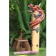 Bamboo Red Dragon Incense Holder