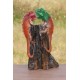 Teak Red and Green Iguana Duo Sculpture - 2 - 10 Inch