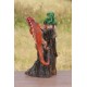 Teak Red and Green Iguana Duo Sculpture - 2 - 10 Inch