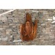 Teak Carved Barn Owl 