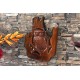 Teak Carved Barn Owl 