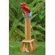 Bamboo Incense Iguana Holder Red With Blue Body