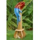 Bamboo Incense Iguana Holder Red With Blue Body
