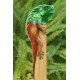 Bamboo Incense Iguana Holder Green with a Red Body