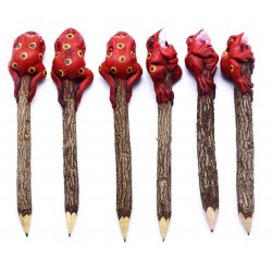 Frog Red Personalized Pencils (set of 6)