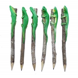 Lizard Green Personalized Pencils (set of 6)