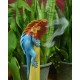 Bamboo Incense Iguana Holder Red With Blue Body