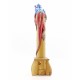 Bamboo Incense Iguana Holder Blue with a Red Body