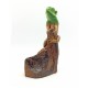 Iguana Lizard Perched on Teak Root