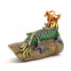 Green Dragon Reclaimed Teak Wood Sculpture