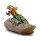 Green Dragon Reclaimed Teak Wood Sculpture