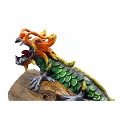 Green Dragon Reclaimed Teak Wood Sculpture