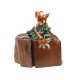Green Teak Wooden Dragon Decor Statuette