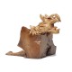 Dragon Statue Natural Golden Brown