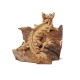 Dragon Statue Natural Golden Brown