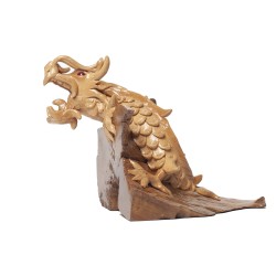 Dragon Statue Natural Golden Brown