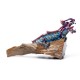 Navy Blue Dragon Statue Reclaimed Teak Root Dragon