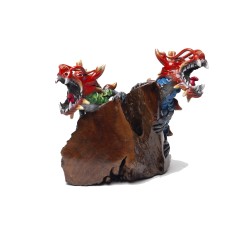 Twin Red Dragon Fantasy Statuette