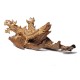 Natural Teak Dragon Centerpiece Fantasy East Asian Sculpture