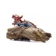 Red and Blue Man Cave  Dragon Statue  
